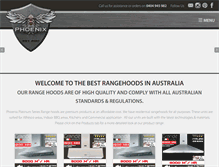 Tablet Screenshot of commercialrangehoods.com.au